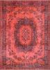 lacuna red and orange wool hand knotted Rug - HeadShot