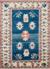 nuray blue wool hand knotted Rug - HeadShot