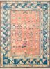 nuray red and orange wool hand knotted Rug - HeadShot