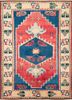 nuray red and orange wool hand knotted Rug - HeadShot