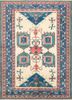 nuray blue wool hand knotted Rug - HeadShot