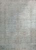 aalam grey and black wool hand knotted Rug - HeadShot