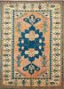 nuray red and orange wool hand knotted Rug - HeadShot