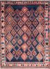 nuray blue wool hand knotted Rug - HeadShot