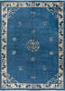 aalam blue wool hand knotted Rug - HeadShot aalam blue wool hand knotted Rug - HeadShot