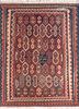 nayaab red and orange wool flat weaves Rug - HeadShot