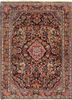 aalam grey and black wool hand knotted Rug - HeadShot