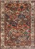 aalam pink and purple wool hand knotted Rug - HeadShot