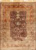 gulmarg beige and brown silk hand knotted Rug - HeadShot gulmarg beige and brown silk hand knotted Rug - HeadShot