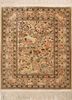 gulmarg ivory silk hand knotted Rug - HeadShot