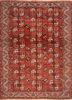 kiaan red and orange wool hand knotted Rug - HeadShot kiaan red and orange wool hand knotted Rug - HeadShot