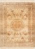 gulmarg red and orange silk hand knotted Rug - HeadShot