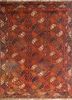 kiaan red and orange wool hand knotted Rug - HeadShot