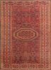 kiaan red and orange wool hand knotted Rug - HeadShot