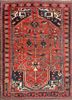 aalam red and orange wool hand knotted Rug - HeadShot aalam red and orange wool hand knotted Rug - HeadShot