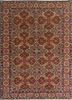 aalam red and orange wool hand knotted Rug - HeadShot aalam red and orange wool hand knotted Rug - HeadShot
