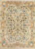 aalam blue wool hand knotted Rug - HeadShot