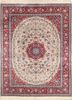 aalam red and orange wool hand knotted Rug - HeadShot