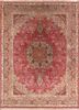 aalam red and orange wool hand knotted Rug - HeadShot aalam red and orange wool hand knotted Rug - HeadShot
