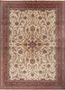 aalam ivory wool hand knotted Rug - HeadShot