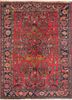 aalam red and orange wool hand knotted Rug - HeadShot aalam red and orange wool hand knotted Rug - HeadShot