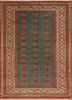 aalam green wool flat weaves Rug - HeadShot