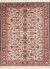 aalam ivory wool hand knotted Rug - HeadShot