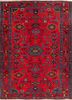 aalam red and orange wool flat weaves Rug - HeadShot