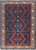 kiaan blue wool hand knotted Rug - HeadShot