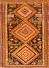 aalam grey and black wool flat weaves Rug - HeadShot