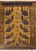 kiaan gold wool hand knotted Rug - HeadShot