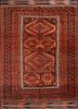 kiaan red and orange wool hand knotted Rug - HeadShot kiaan red and orange wool hand knotted Rug - HeadShot