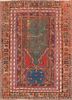 nayaab red and orange wool flat weaves Rug - HeadShot