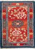 pechino red and orange wool hand knotted Rug - HeadShot pechino red and orange wool hand knotted Rug - HeadShot