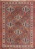 kiaan red and orange wool hand knotted Rug - HeadShot kiaan red and orange wool hand knotted Rug - HeadShot