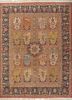 aalam red and orange wool hand knotted Rug - HeadShot