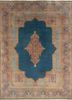 aalam blue wool hand knotted Rug - HeadShot aalam blue wool hand knotted Rug - HeadShot