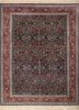 aalam blue wool hand knotted Rug - HeadShot