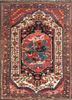 aalam grey and black wool hand knotted Rug - HeadShot