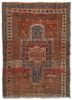 kiaan red and orange wool hand knotted Rug - HeadShot