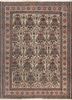 aalam ivory wool hand knotted Rug - HeadShot