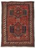 aalam red and orange wool flat weaves Rug - HeadShot