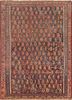 aalam beige and brown wool flat weaves Rug - HeadShot