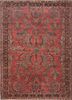 aalam red and orange wool hand knotted Rug - HeadShot aalam red and orange wool hand knotted Rug - HeadShot
