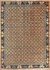 aalam red and orange wool hand knotted Rug - HeadShot