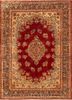 aalam red and orange wool hand knotted Rug - HeadShot aalam red and orange wool hand knotted Rug - HeadShot