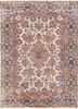 aalam ivory wool hand knotted Rug - HeadShot