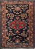 aalam blue wool hand knotted Rug - HeadShot