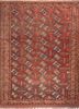 kiaan red and orange wool hand knotted Rug - HeadShot kiaan red and orange wool hand knotted Rug - HeadShot