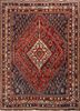aalam red and orange wool hand knotted Rug - HeadShot aalam red and orange wool hand knotted Rug - HeadShot